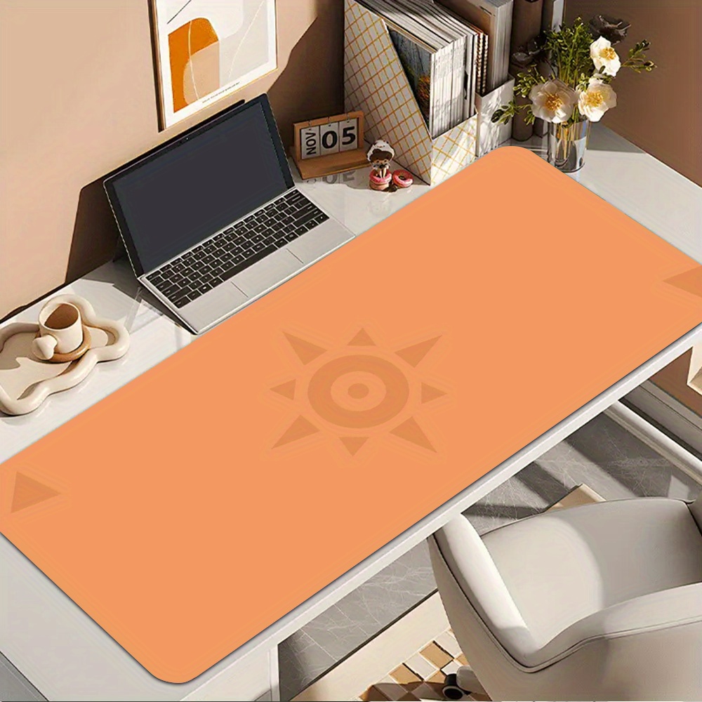 Desk Corner Mat - XXL Grote Bureaumat Warme Oranje Effen