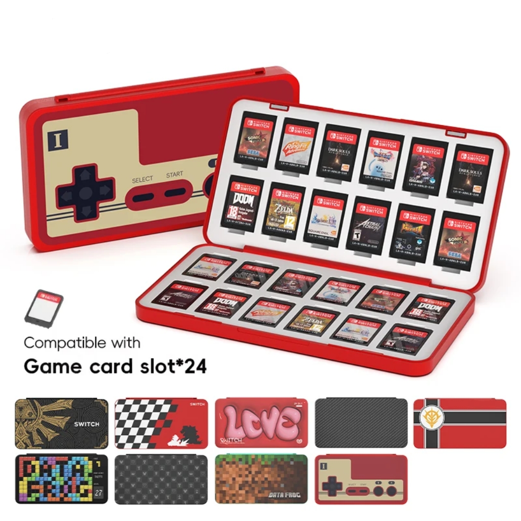 Gaming Accessories Holder - 24-in-1 gamekaarthouder voor schakelaar/schakelaar OLED-cartridge opbergdoos