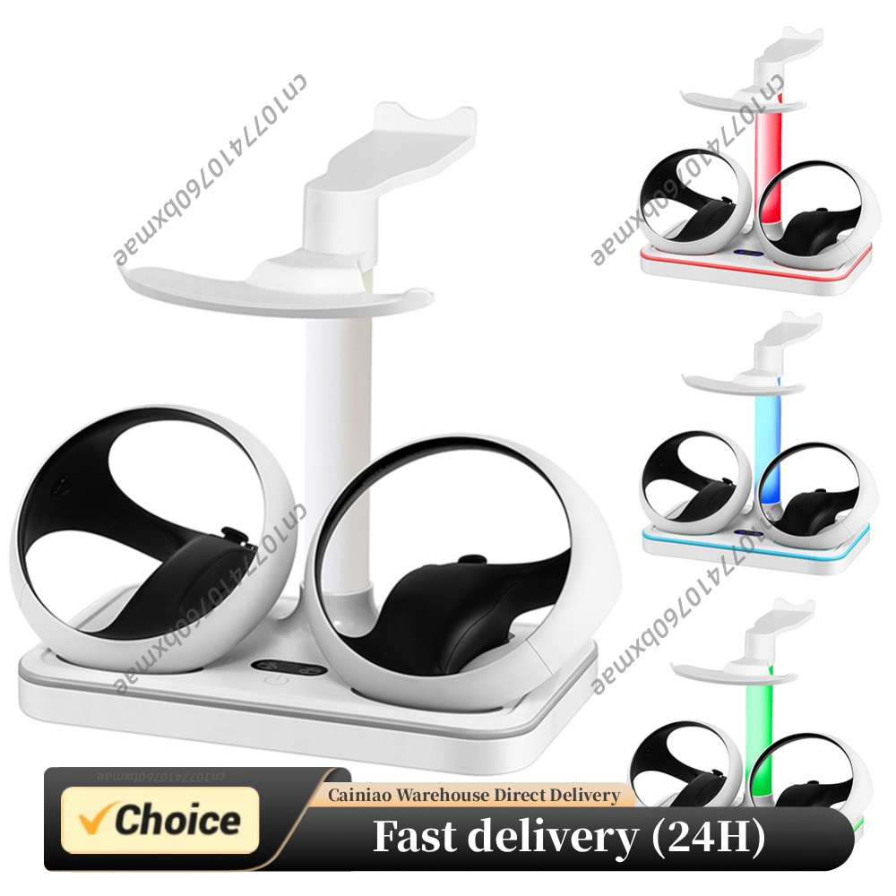Headset Stand Rgb - Controllerlader Magnetische Gamepad Oplaadstandaard Kleurrijk RGB-licht