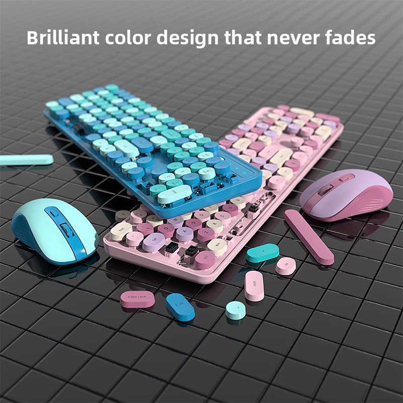 Gaming Accessories Uk - Draadloos toetsenbord en muis set roze