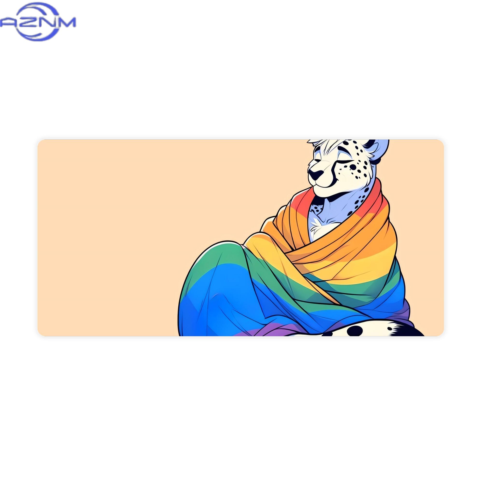 Desk Corner Mat - Comfortabele, pluizige, LGBTQ regenboog bureau-onderlegger met