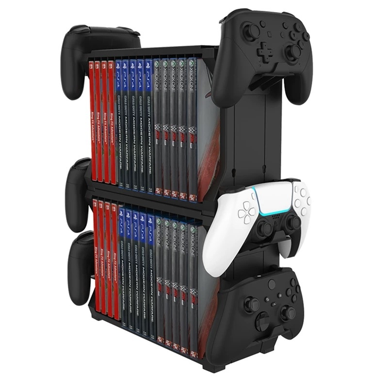 Gaming Accessories Holder - Spelopbergrek met controllerhouder, multifunctionele opbergbeugel voor