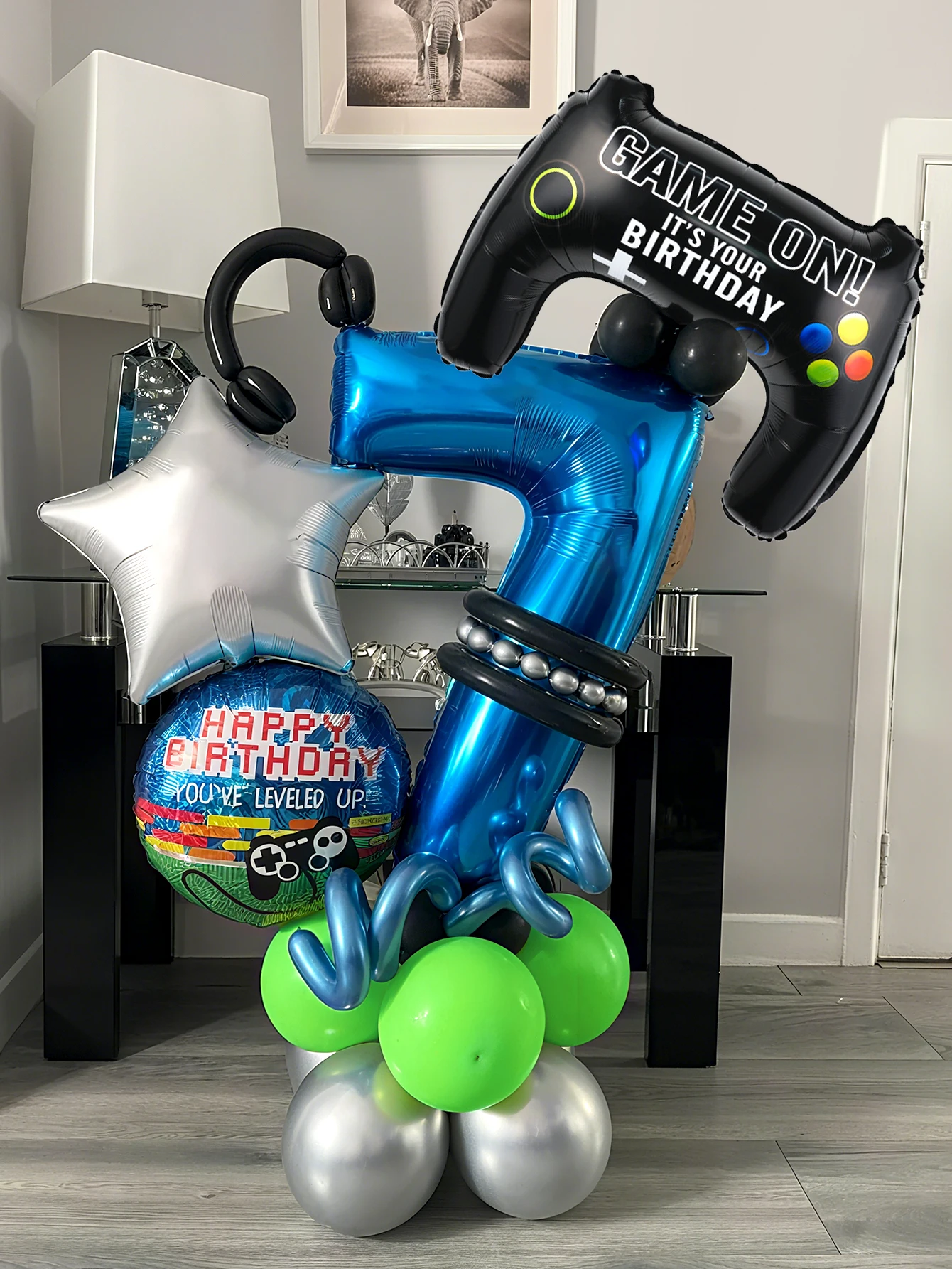 Gaming Accessories Boys - 32-delige game-thema verjaardagsnummer ballonset, gamer ballonnen