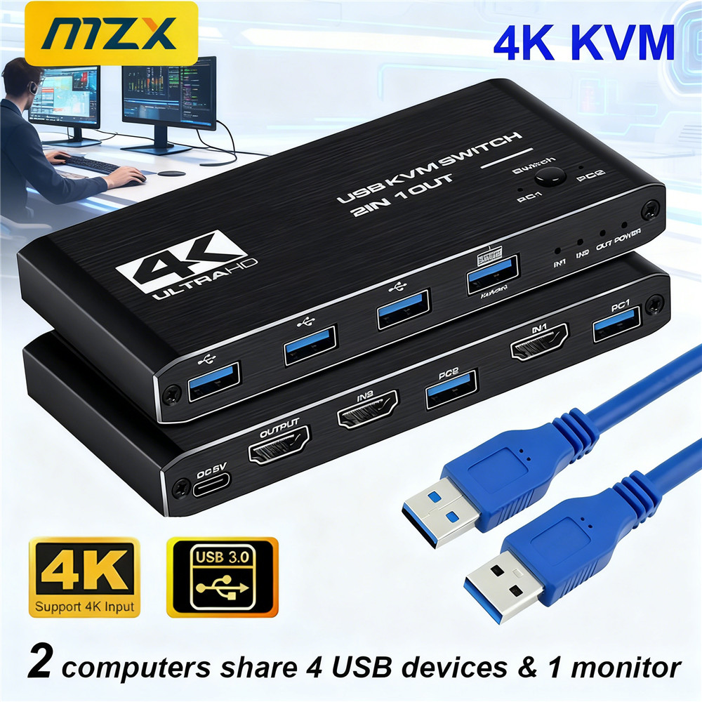 KVM Switch 4K 60Hz Switcher US - Gaming Equipment Accessories recensie en prijs