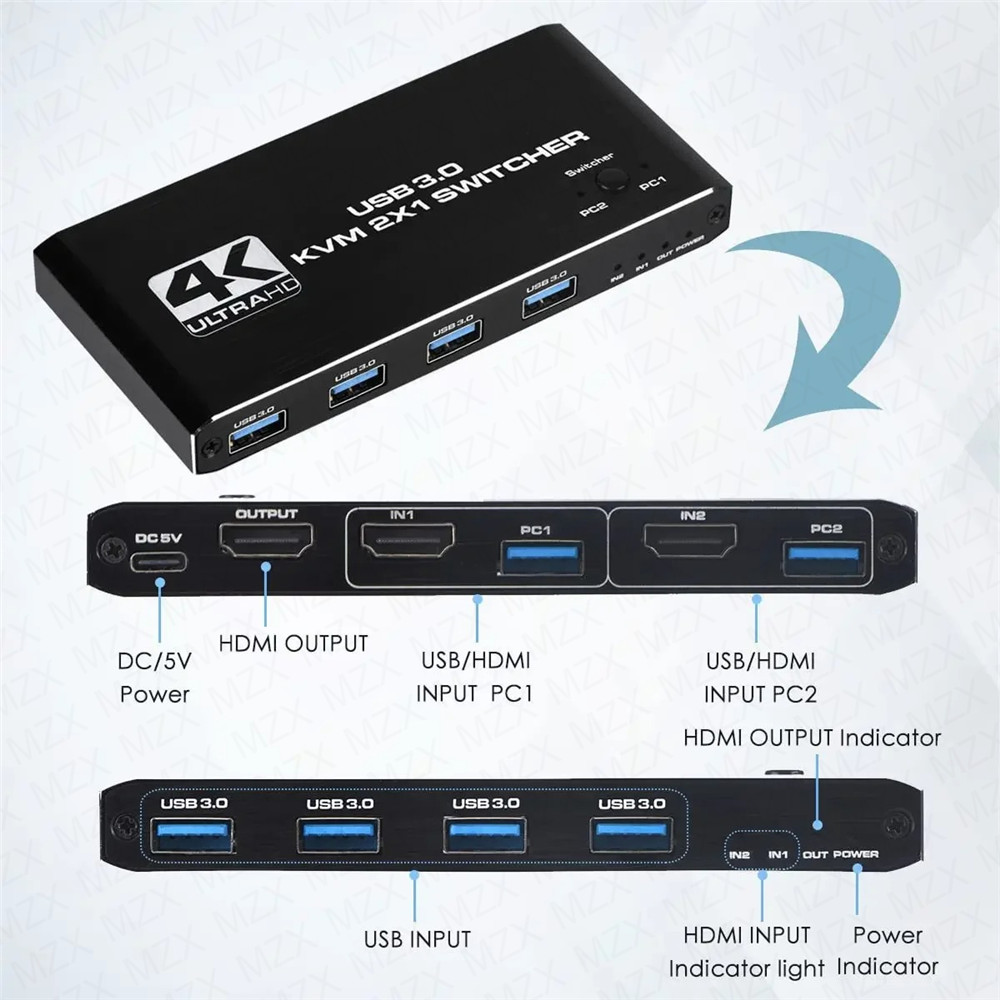 KVM Switch 4K 60Hz Switcher US - Gaming Equipment Accessories recensie en prijs